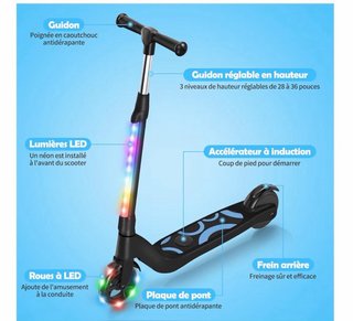 Patinete Eléctrico Infantil LED SISIGAD Yd531