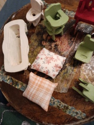 Lote miniaturas casa muñecas
