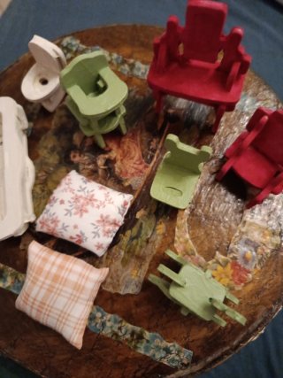 Lote miniaturas casa muñecas
