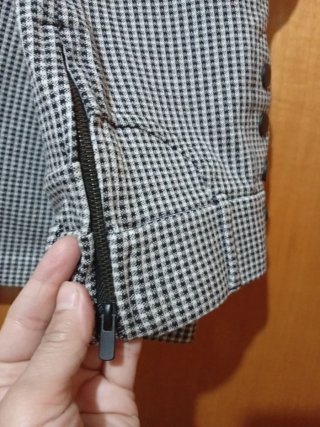 Pantalones de cuadros blanco y negro