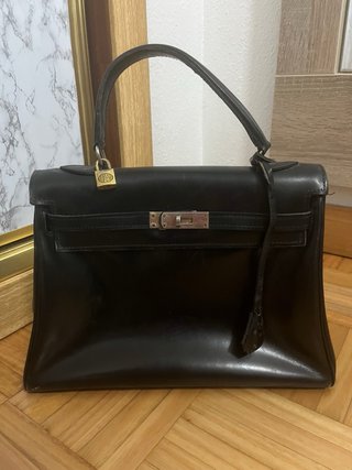 Borsa Hermès nera in pelle