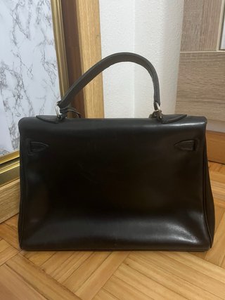 Borsa Hermès nera in pelle