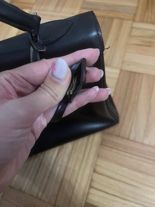 Borsa Hermès nera in pelle