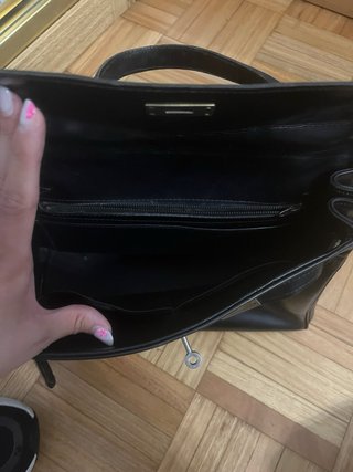 Borsa Hermès nera in pelle