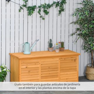 Arcón Baule in Legno Outsunny per Esterno