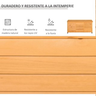 Arcón Baule in Legno Outsunny per Esterno