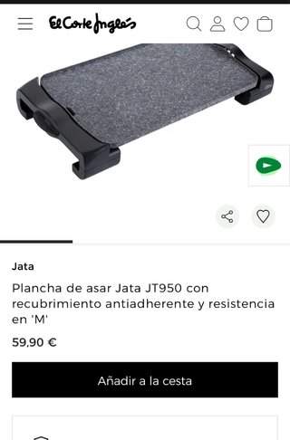 Plancha de Asar Jata JT950