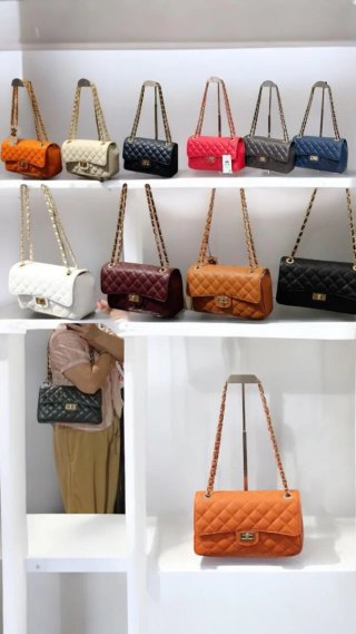 Bolso acolchado de piel "Valentina"