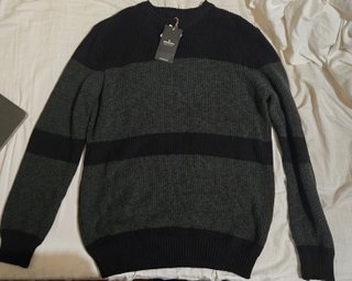 Jersey Springfield Rayas Negro Gris