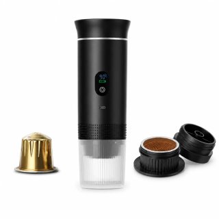 Cafetera Portátil Eléctrica Negra