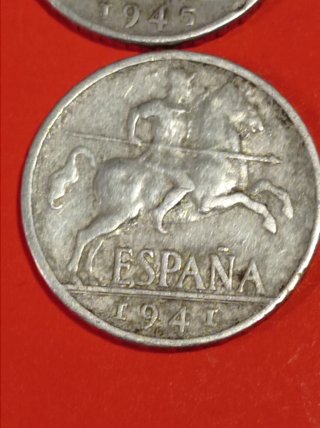 2 Monedas 10 Céntimos 1941 y 1945