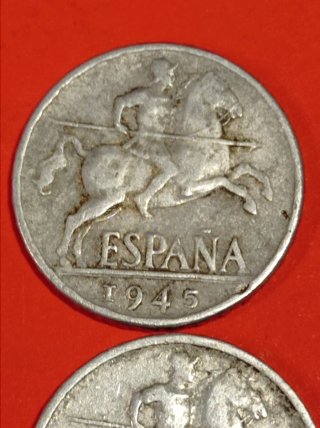 2 Monedas 10 Céntimos 1941 y 1945