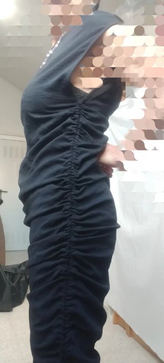 Vestido largo negro Zara