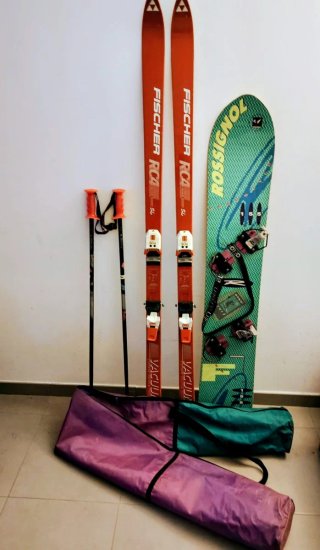 Pack Esquí Fischer + Tabla Snowboard Rossignol