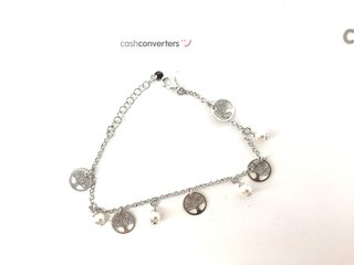 pulsera plata 925mm con piedra con perla