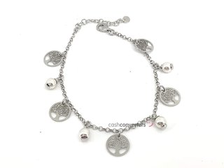 pulsera plata 925mm con piedra con perla