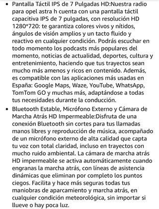 Pantalla CarPlay, para Opel