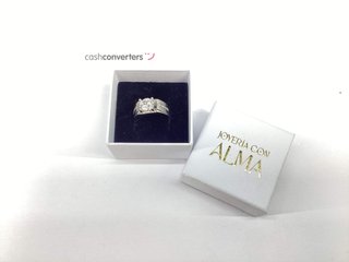 sello oro 18k con diamante de laboratorio
