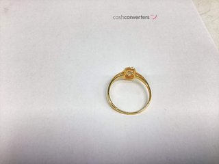 anillo oro 18k con piedra con diamante de laboratorio