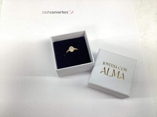 anillo oro 18k con piedra con diamante de laboratorio
