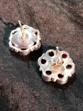 Pendientes Artesanía Coral y Plata 1ª Ley