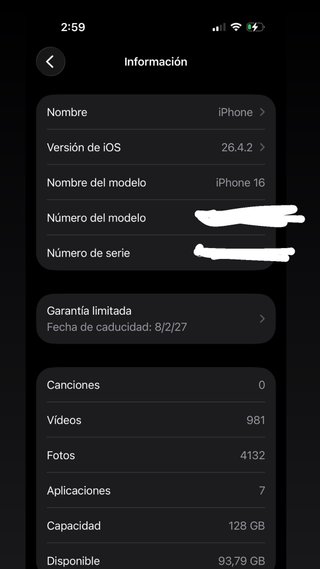 iPhone 16 Negro Nuevo