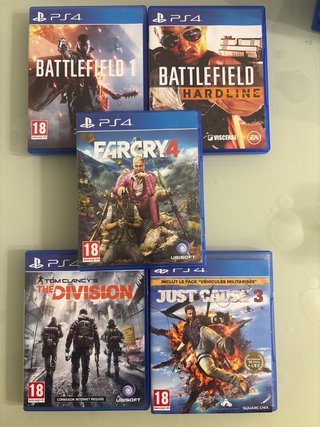 Lote 5 Juegos PS4: Battlefield, Far Cry, Just Caus
