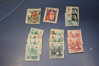 Lote de sellos Pro – Tuberculosos Pobres. Tuberculosis. Años 30 – 40 – 50.
