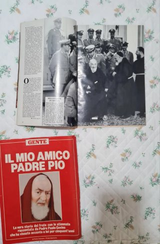 Lotto 2 riviste + 2 inserti Gente Mese Padre Pio