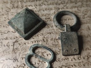 3 oggetti antichi in bronzo napoleonico
