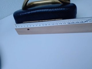 Bolso Clutch Zara Negro Asa Dorada Texturizado
