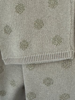 Jersey beige con lunares dorados - Nuevo