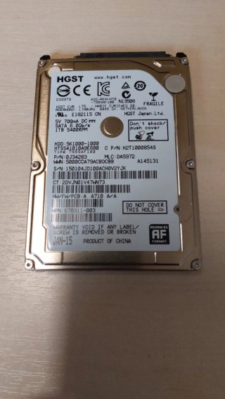 HGST Hard Disk 1TB SATA 2.5