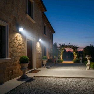 2x Faro LED Solare 400W Esterno con Telecomando