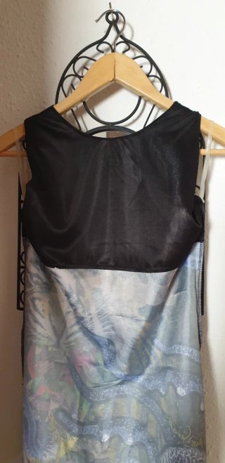 Vestido Sidecar Negro Multicolor Talla S