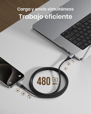INIU Cable USB A USB C, [2m] QC 3,0 y 3,1A Cable USB C Carga Rapida