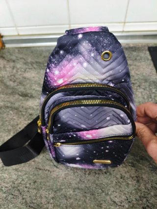 Bandolera acolchada galaxy mujer
