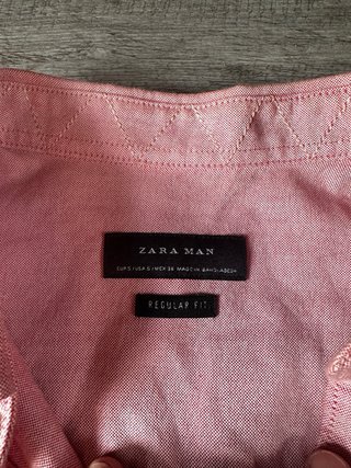 Camisa ZARA MAN con coderas (Talla S)