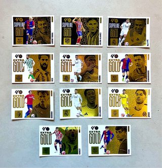 11 Cromos Extra Gold La Liga 2025/26
