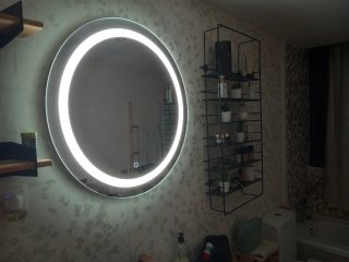 Espejo de baño ovalado con luz LED