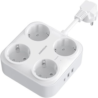 Regleta 7 en 1: 4 Tomas + 3 USB + Tipo-C NUEVO