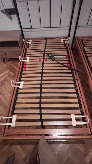 Somier articulado eléctrico madera y metal