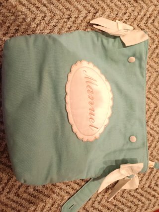Bolsa carrito bebé bordada Manuel