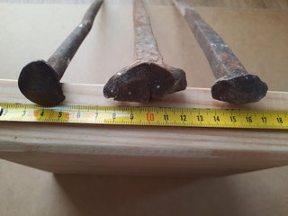 7 Clavos forja antiguos grandes entre 23-32 cm
