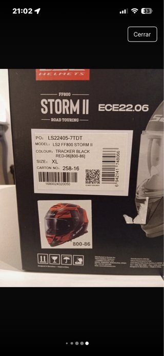 Casco LS2 Storm II Talla XL
