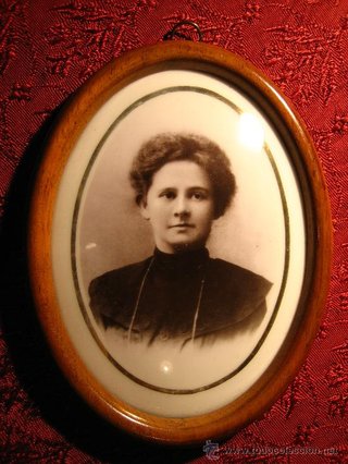 Fotografía Porcelana Antigua Mujer Siglo XIX Suiza