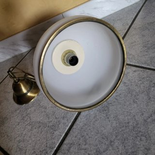 Lampadario vintage anni 70/80 vetro e legno