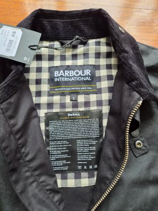 Barbour Wax Jacket Talla S negro nuevo