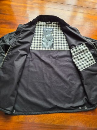Barbour Wax Jacket Talla S negro nuevo