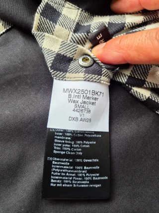 Barbour Wax Jacket Talla S negro nuevo